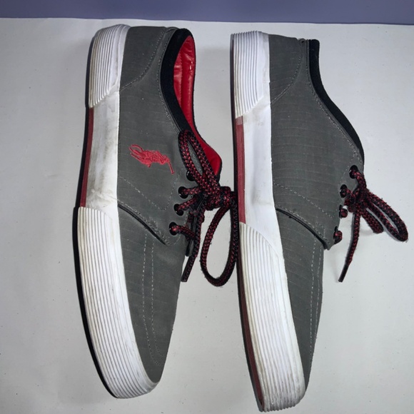 Polo Ralph Lauren Faxon low top sneakers walking shoes Sz 10 D ripstop canvas - Picture 2 of 6